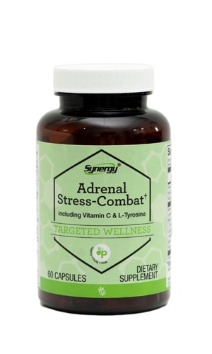 Adrenal Stress-Combat† – 60 капсул, смесь витаминов группы B и L-тирозина Vitacost-Synergy