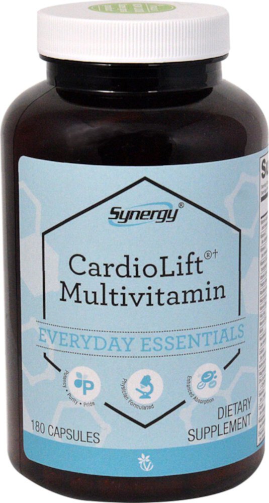 Мультивитамины Vitacost Synergy CardioLift®† -- 180 капсул Vitacost-Synergy
