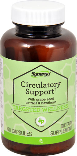 Vitacost Synergy Circulatory Support† с экстрактом виноградных косточек и боярышником -- 60 капсул Vitacost-Synergy
