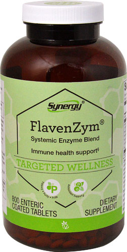 Системная ферментная смесь Vitacost Synergy FlavenZym® -- 800 таблеток, покрытых кишечнорастворимой оболочкой Vitacost-Synergy