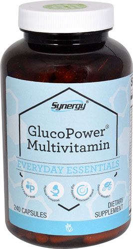 Комплекс мультивитаминов GlucoPower® - 240 капсул, 39 витаминов и минералов Vitacost-Synergy