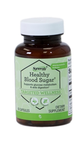 Healthy Blood Sugar† with Resveratrol & Probiotics -- 60 Capsules (Капсулы) Vitacost-Synergy