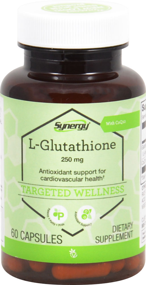 L-Glutathione with CoQ10 -- 250 mg - 60 Capsules (Капсулы) Vitacost-Synergy