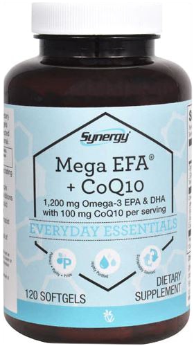 Mega EFA CoQ10 - 1200 мг Омега-3 EPA & DHA - 100 мг CoQ10 на порцию - 120 капсул Vitacost-Synergy