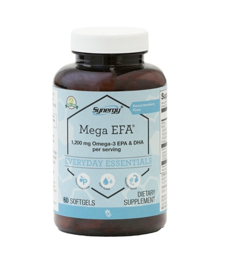 Mega EFA® – 1200 мг Омега-3 EPA и DHA – 60 капсул – Vitacost-Synergy Vitacost-Synergy