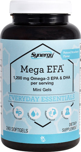 Mega EFA® Мини-гели - 1200 мг Омега-3 EPA и DHA на порцию 240 желатиновых капсул Vitacost-Synergy