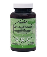 Экстракт оливковых листьев - стандартизированный - 500 мг - 120 капсул Vitacost-Synergy