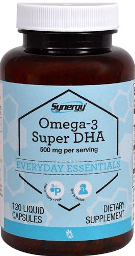 Omega-3 Super DHA - 500 мг - 120 жидких капсул - Vitacost-Synergy Vitacost-Synergy