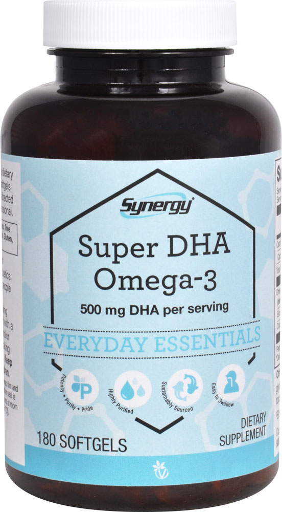 Synergy Super DHA Omega-3 - 500 мг - 180 мягких капсул - Vitacost Vitacost