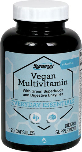 Vegan Multivitamin Including Green Foods and Digestive Enzymes -- 120 Capsules (Капсулы) Vitacost-Synergy