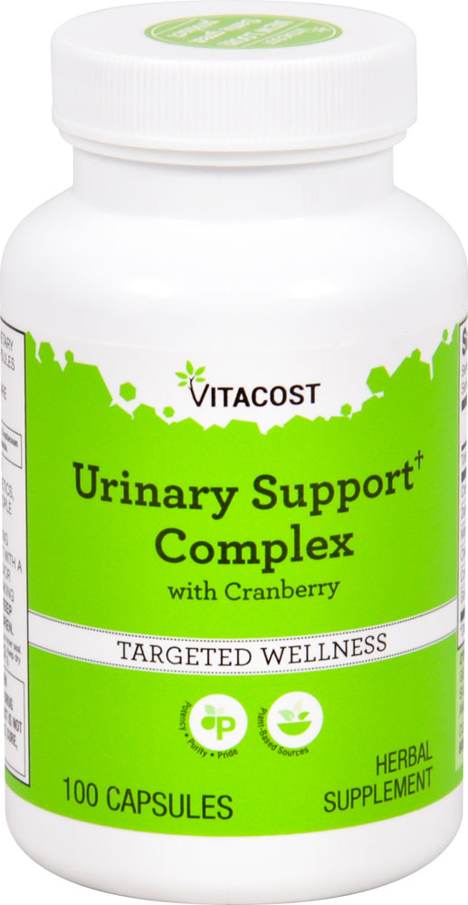 Комплекс Vitacost для поддержки мочеиспускания† с клюквой — 100 капсул Vitacost