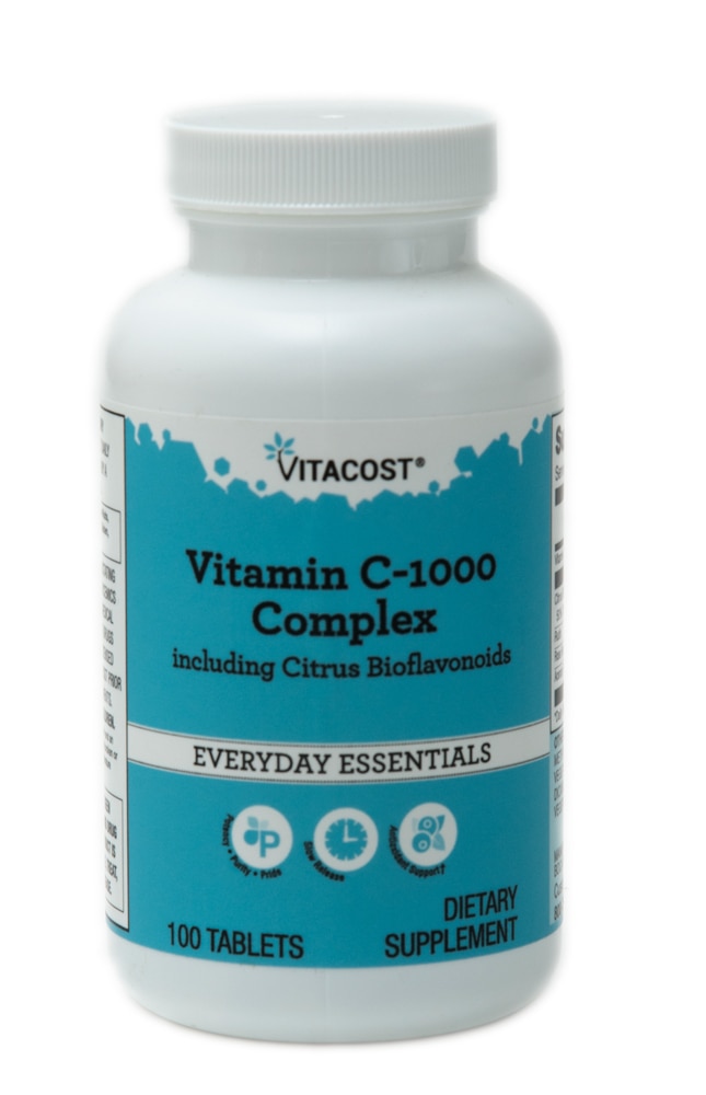 Vitamin C-1000 Complex Including Citrus Bioflavonoids -- 1000 mg - 100 Slow ReleaseTablets Vitacost