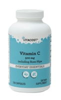 Vitamin C 500 mg Including Rose Hips -- 250 Capsules (Капсулы) Vitacost