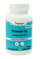 Vitamin D3 as Cholecalciferol -- 50 mcg (2,000 IU) - 200 Capsules (Капсулы) Vitacost