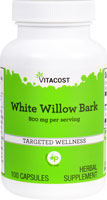 White Willow Bark -- 800 mg per serving - 100 Capsules (Капсулы) Vitacost