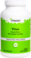 Vitacost Vitex Chaste Berry -- 800 мг на порцию -- 300 капсул Vitacost