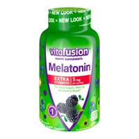 Extra Strength Melatonin Natural Blackberry -- 5 mg - 120 Gummies (Жевательные конфеты) Vitafusion