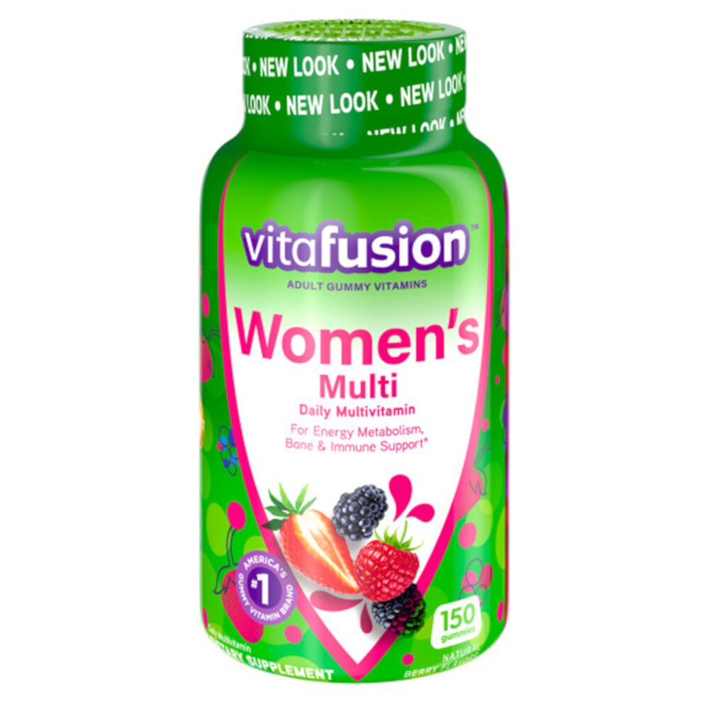 Women's Multi Natural Berry -- 150 Gummies (Жевательные конфеты) Vitafusion