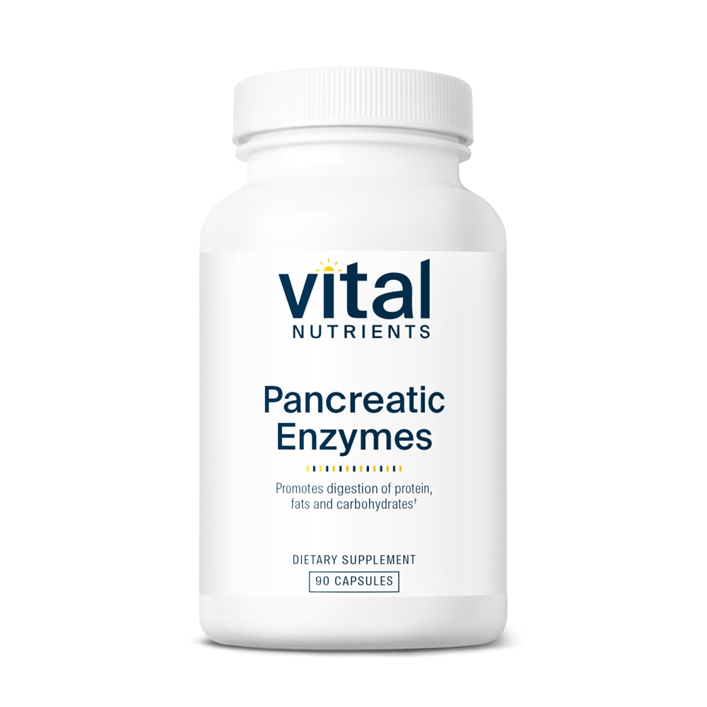 Pancreatic Enzymes - Full Strength -- 1000 mg - 90 Capsules (Капсулы) Vital Nutrients