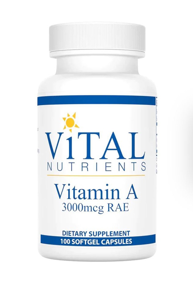 Витамин А - 3000 мкг RAE - 100 капсул - Vital Nutrients Vital Nutrients