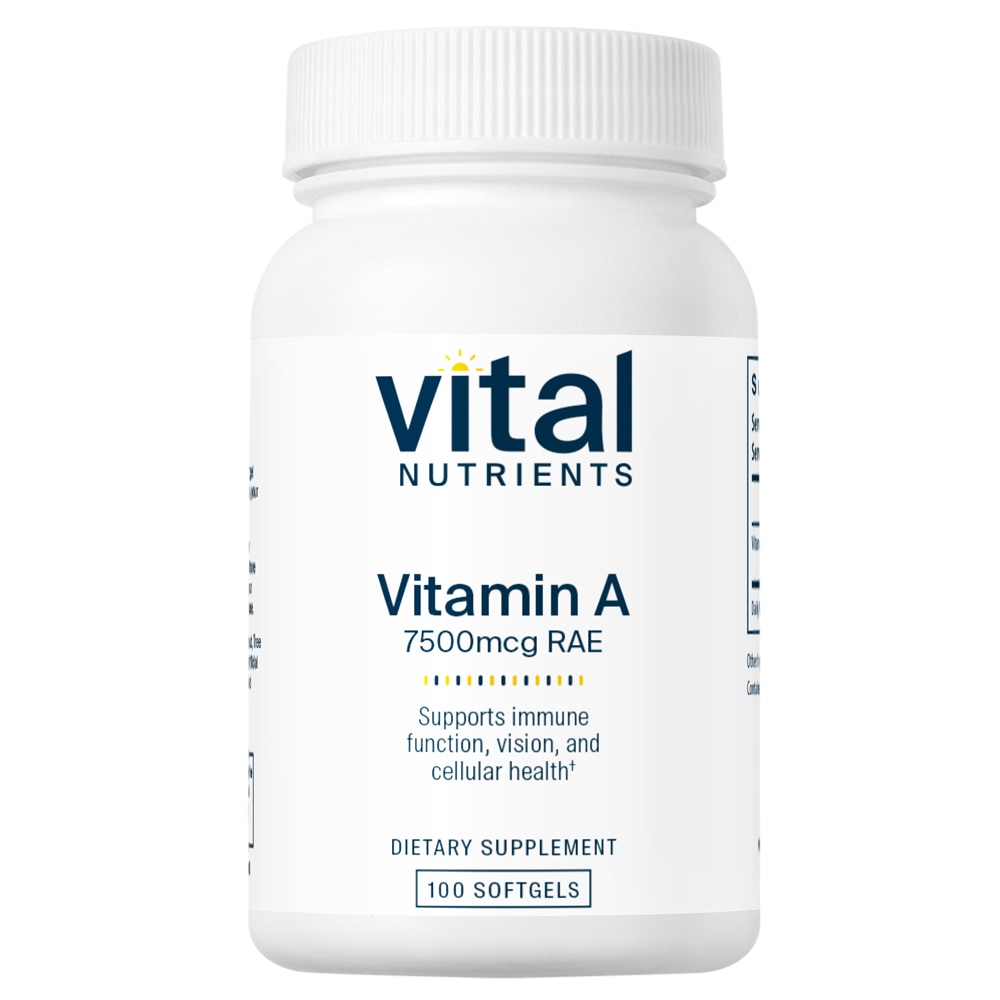 Vitamin A -- 7.5 mg - 100 Softgel Capsules (Капсулы) Vital Nutrients