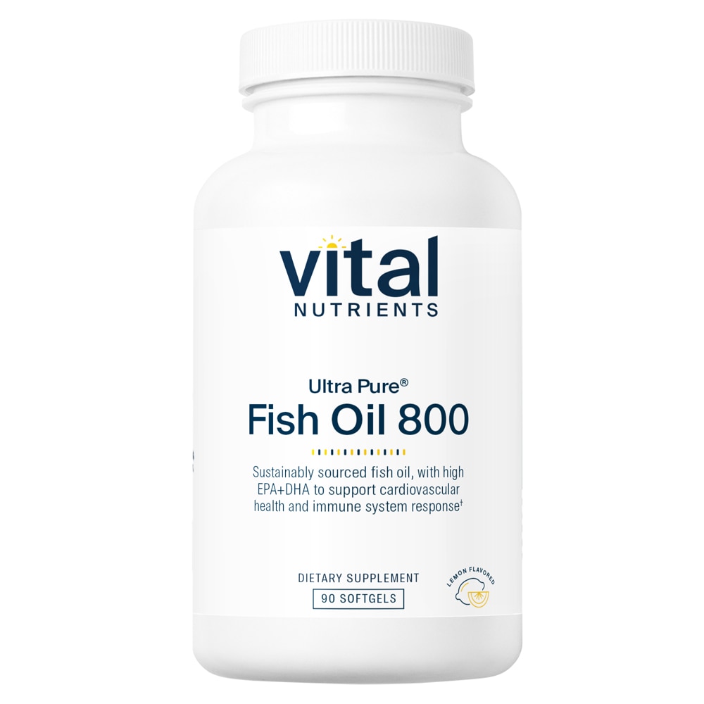 Ultra Pure Fish Oil 800 Lemon -- 90 Softgel Capsules (Капсулы) Vital Nutrients