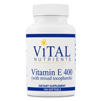 Vitamin E 400 with Mixed Tocopherols -- 100 Softgels (Мягкие капсулы) Vital Nutrients