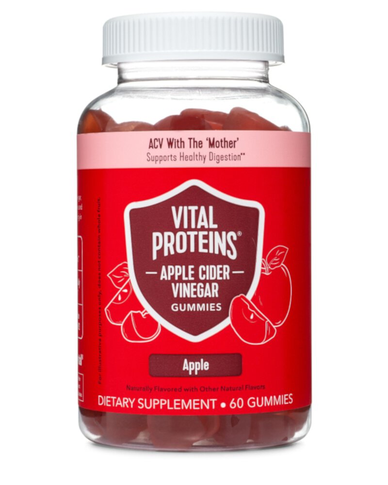 Apple Cider Vinegar Gummies (Жевательные конфеты) Apple -- 60 Gummies VITAL PROTEINS