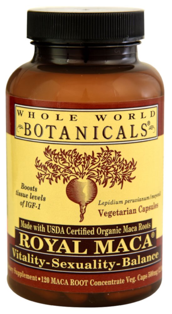 Королевская мака — 600 мг — 120 растительных капсул Whole World Botanicals