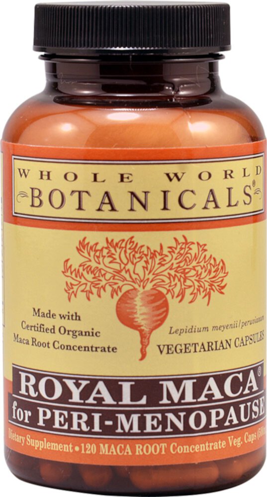 Royal Maca® для перименопаузы, 120 вегетарианских капсул Whole World Botanicals