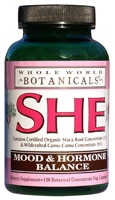 SHE Mood & Hormone Balance -- 120 Vegetable Capsules (Растительные капсулы) Whole World Botanicals