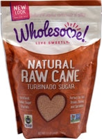 Полезные подсластители Натуральный сырой тростниковый сахар Turbinado -- 1,5 фунта Wholesome