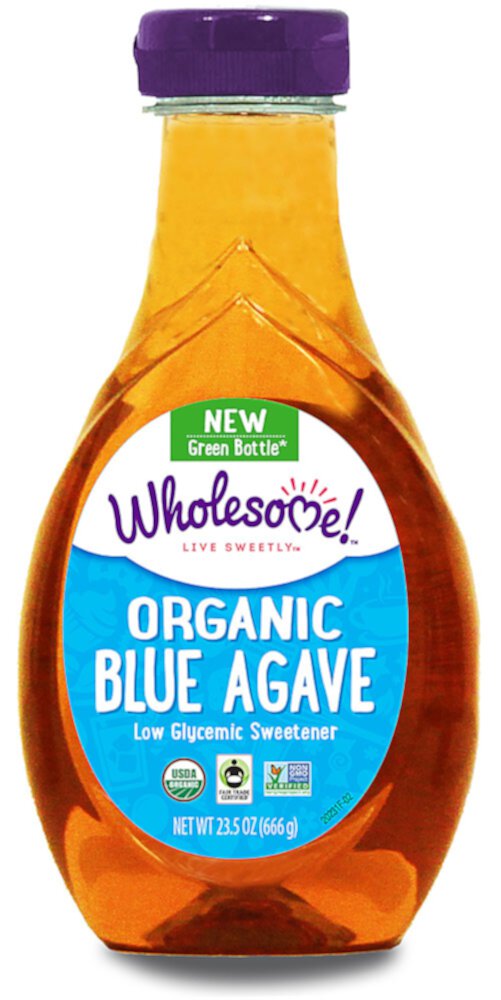 Полезные подсластители Органическая голубая агава - 23,5 унции Wholesome