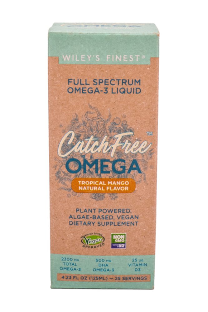 Wiley's Finest Catch Free Omega Full Spectrum Omega-3 Tropical Mango -- 4,23 жидких унции Wiley's Finest