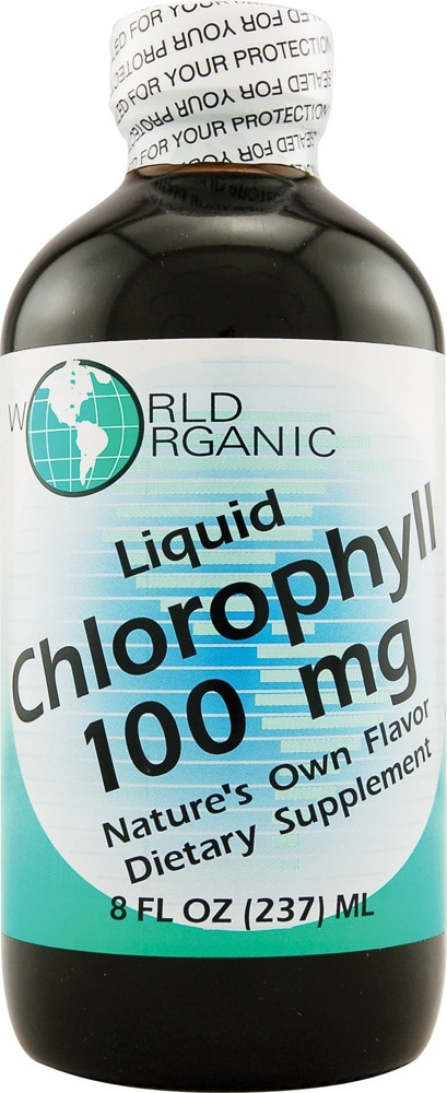 Жидкий хлорофилл - 100 мг - 236 мл - World Organic World Organic