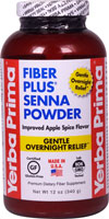 Fiber Plus® Senna Powder (Порошок) Apple Spice -- 12 oz (Унции) Yerba Prima