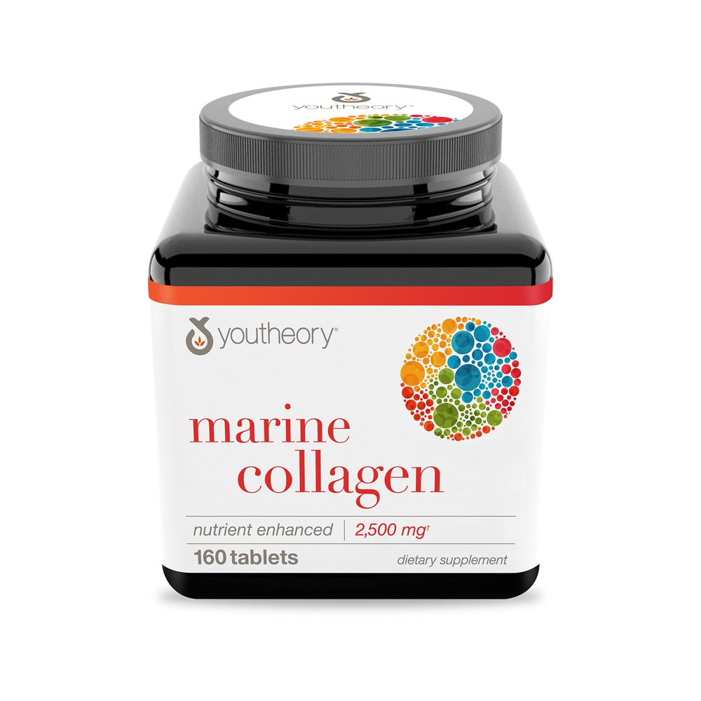 Marine Collagen -- 2500 mg - 160 Tablets (Таблетки) Youtheory