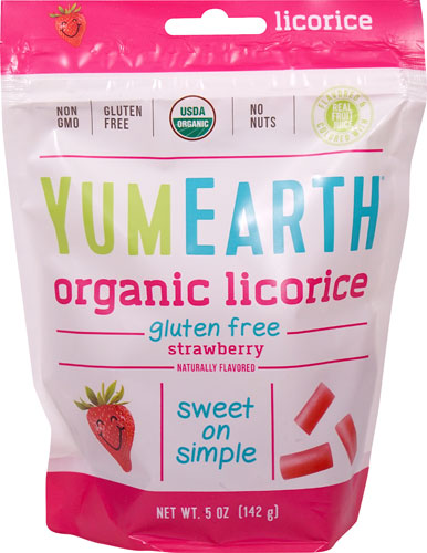 Non-GMO Organic Licorice Strawberry -- 5 oz YumEarth