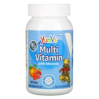 Мультивитаминная и минеральная формула Yum V, желе с вкусным виноградом, 60 жевательных таблеток Yum V's