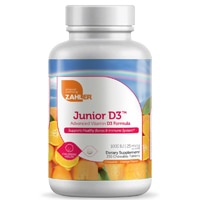 Junior D3 Advanced Vitamin D3 Formula Orange -- 1000 IU - 250 Chewable Tablets (Жевательные таблетки) Zahler