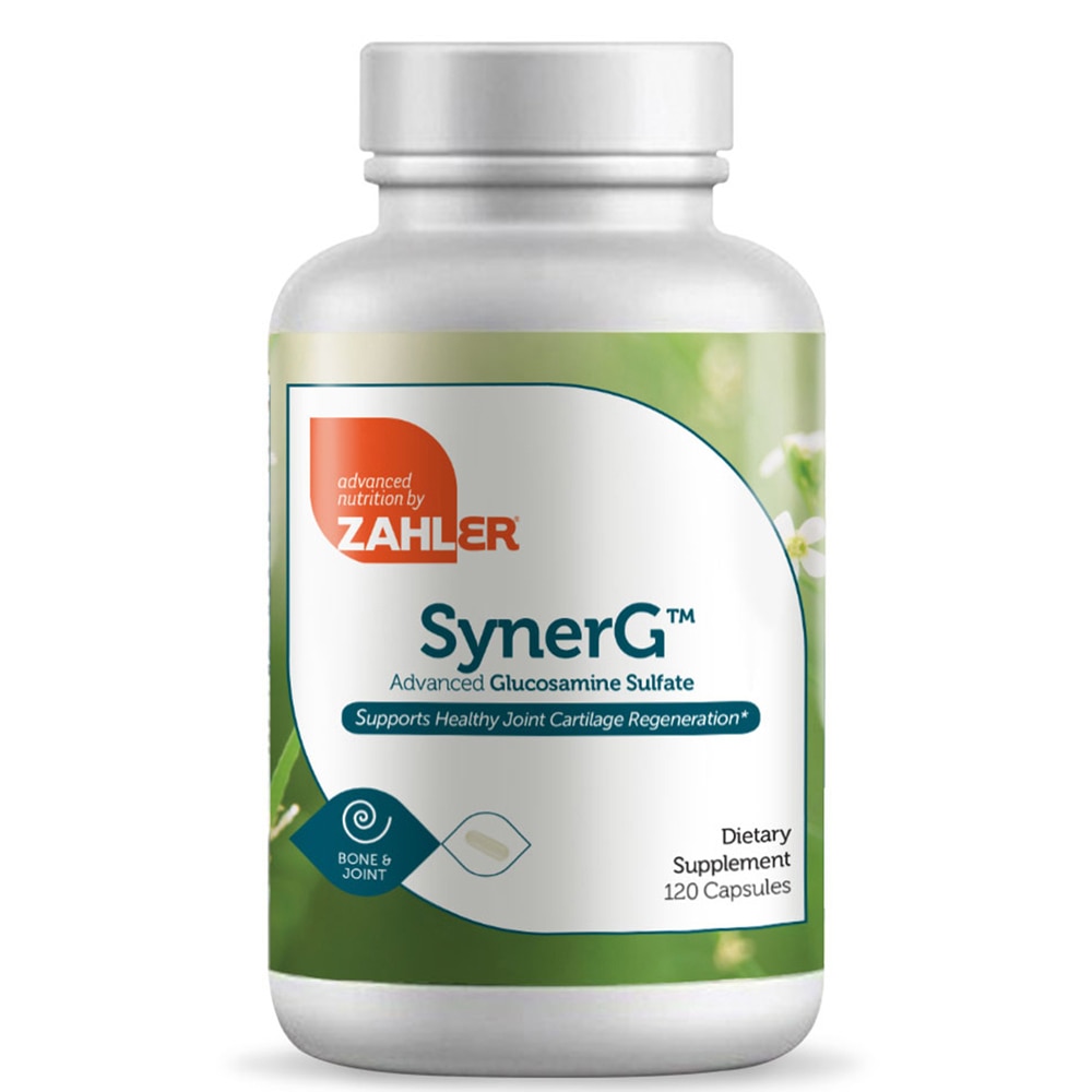 Zahler SynerG™ Усовершенствованная формула для суставов с сульфатом глюкозамина -- 120 капсул Zahler