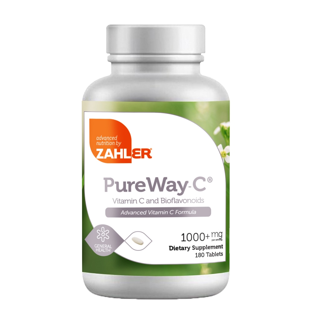 PureWay C Vitamin C and Bioflavonoids -- 1000 mg - 180 Tablets (Таблетки) Zahler