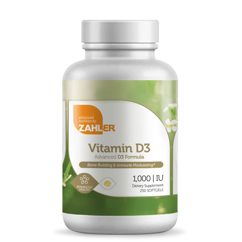 Vitamin D3 -- 1000 IU - 250 Softgels (Мягкие капсулы) Zahler