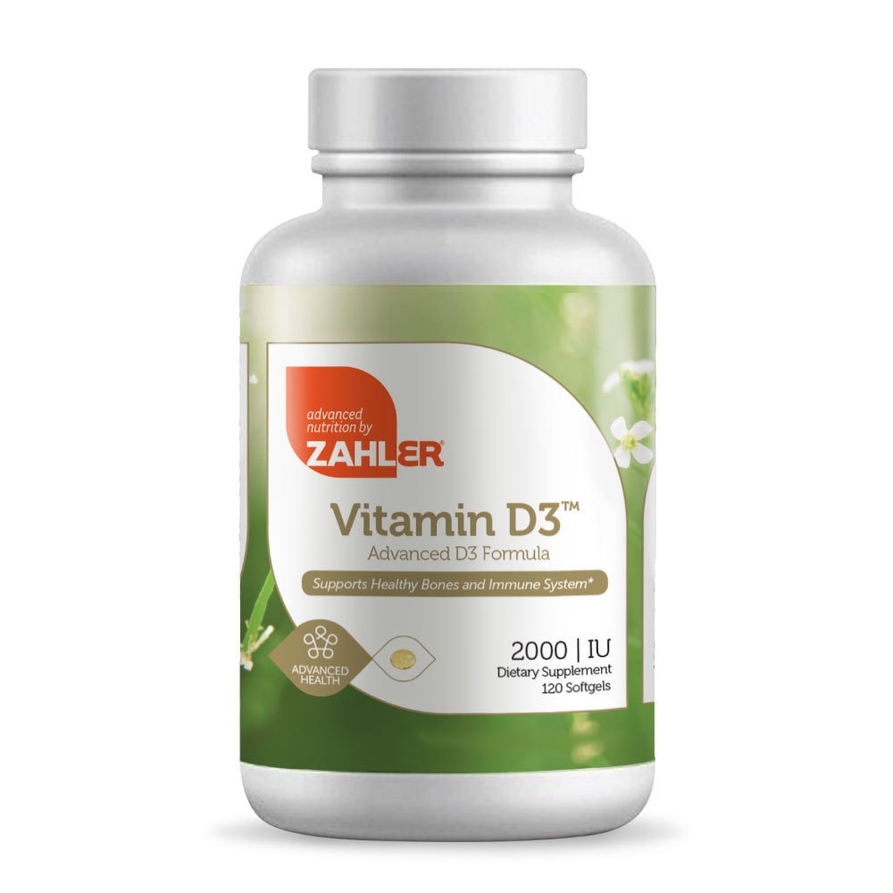 Vitamin D3 -- 2000 IU - 120 Softgels (Мягкие капсулы) Zahler