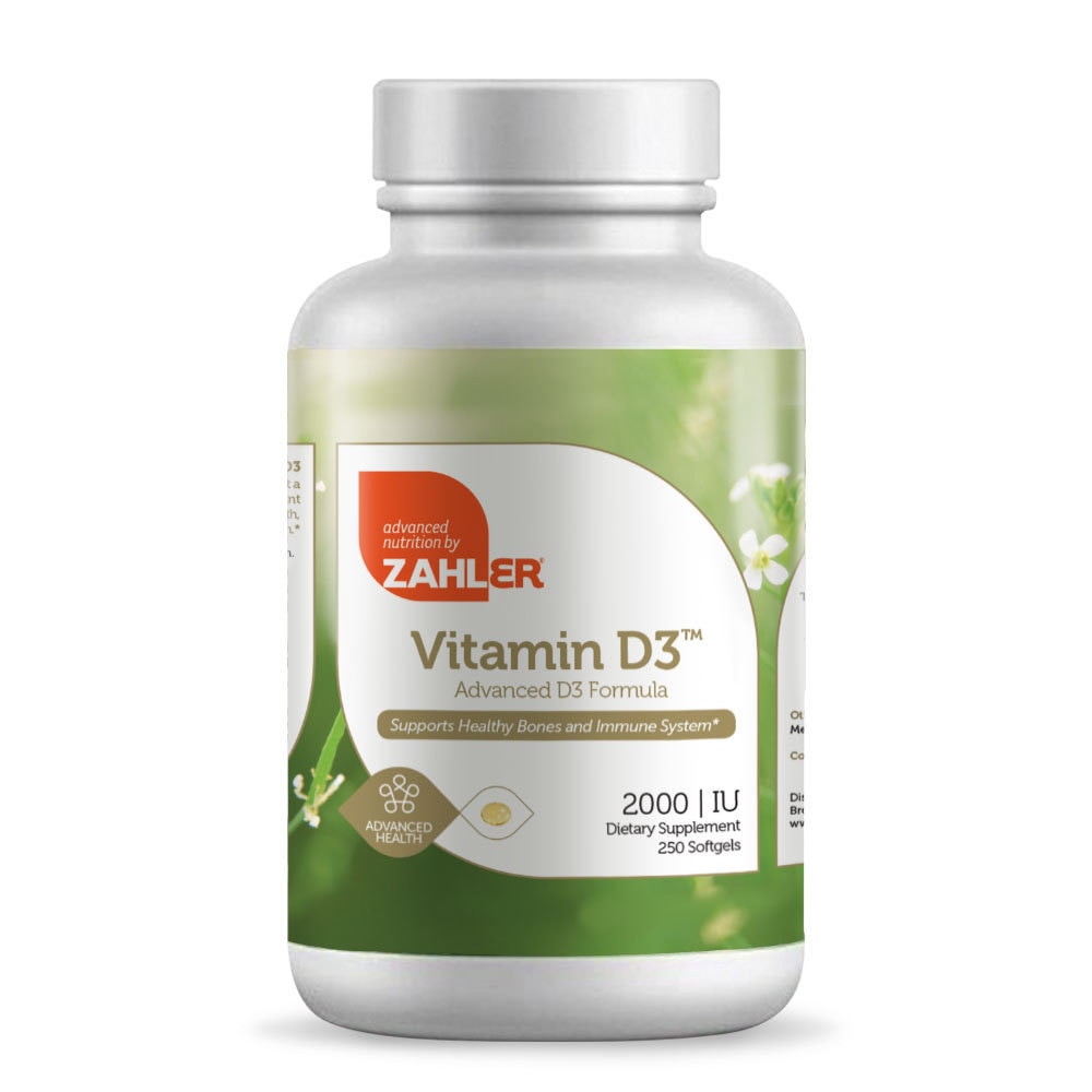 Vitamin D3 -- 2000 IU - 250 Softgels (Мягкие капсулы) Zahler