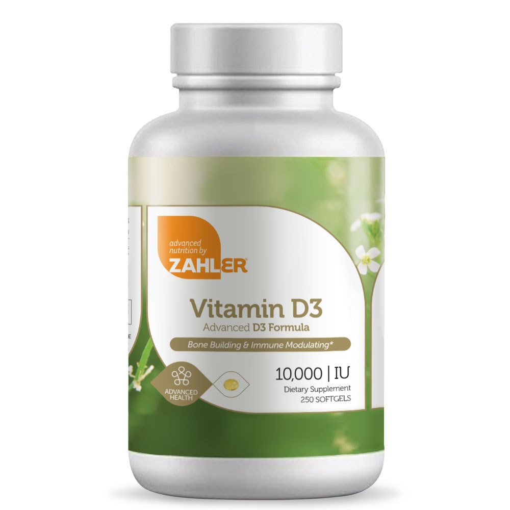 Vitamin D3 -- 10000 IU - 250 Softgels (Мягкие капсулы) Zahler