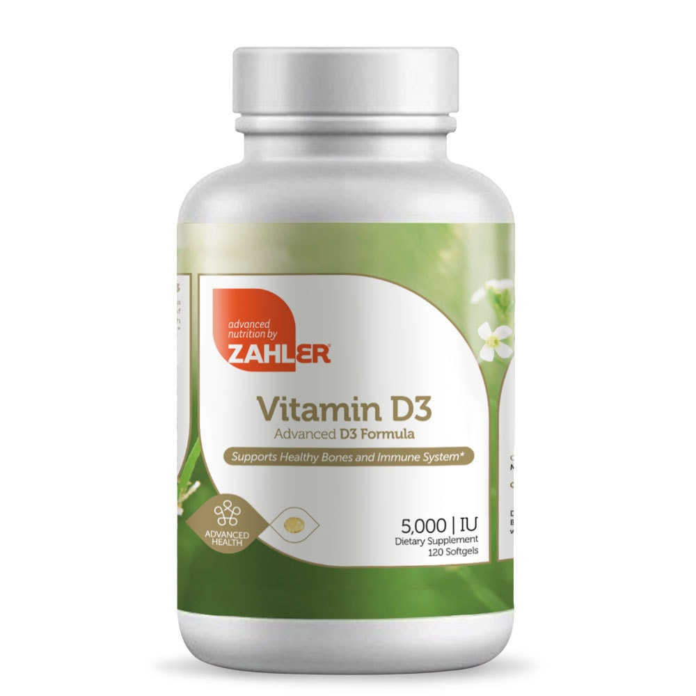 Vitamin D3 -- 5000 IU - 120 Softgels (Мягкие капсулы) Zahler