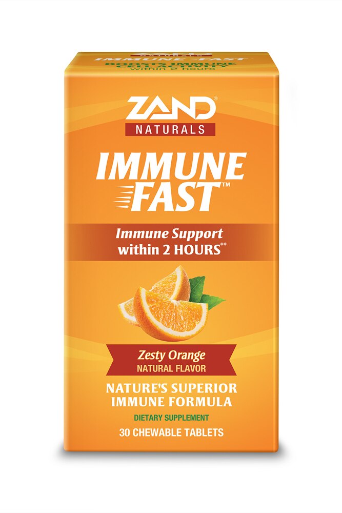 Zand Immune Fast™ Пикантный апельсин — 30 жевательных таблеток Zand