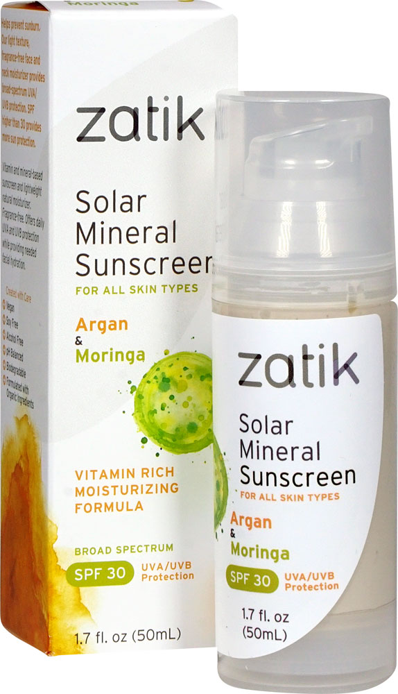 Zatik Solar Mineral Солнцезащитный крем SPF 30 – 1,7 жидких унций Zatik