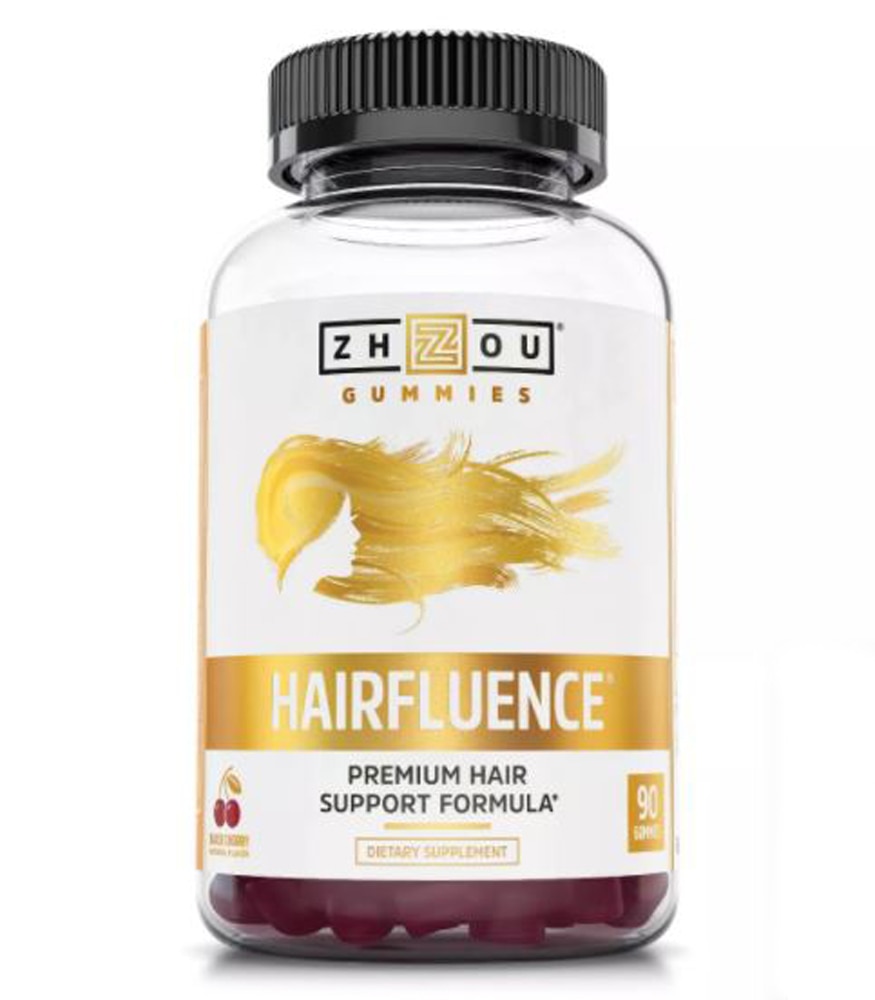 Hairfluence® Premium Hair Support Formula Черная вишня -- 90 жевательных конфет Zhou
